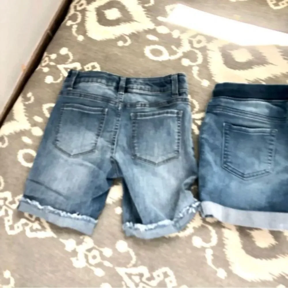 Cat & Jack, So embellished denim jean shorts girls size L‎